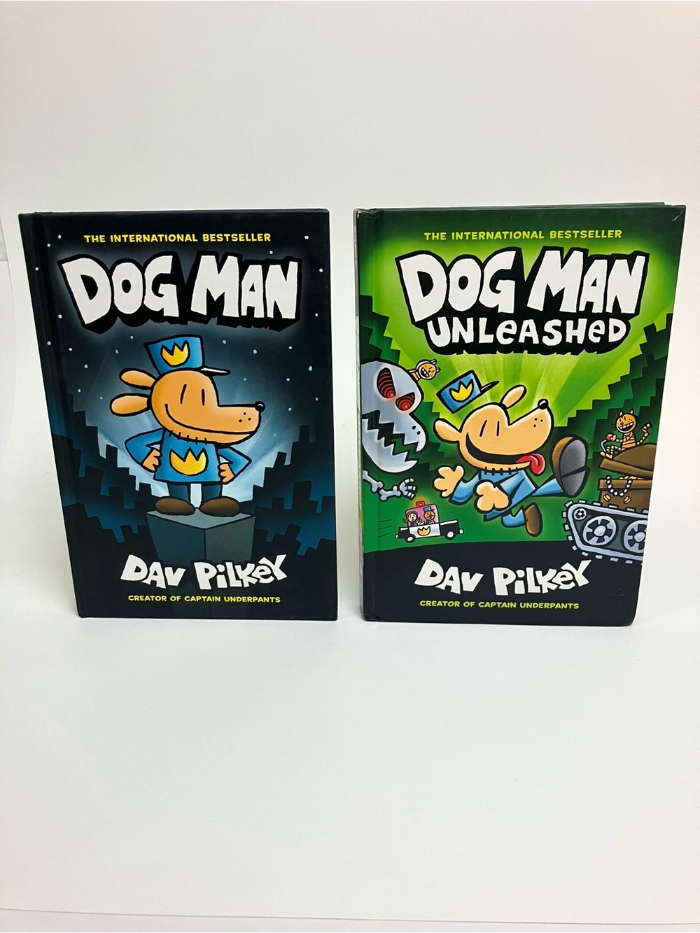 Dog Man Graphic Novels #1-2 Combo Hardcover Books Dave Pilkey Kids Young Readers
